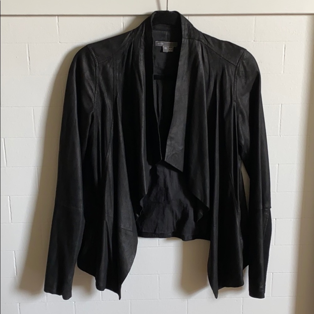 Vince Leather Scuba Jacket